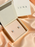 Radiant Moissanite Stud Earrings – 6×8 mm | 925 Sterling Silver
