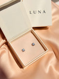 Round Moissanite Stud Earrings – 7×9 mm | 925 Sterling Silver